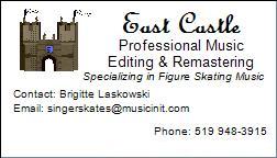 my music editing business card