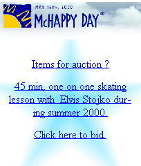Bid for 45 minute lesson coached by Elvis Stojko to raise money for RMCC
